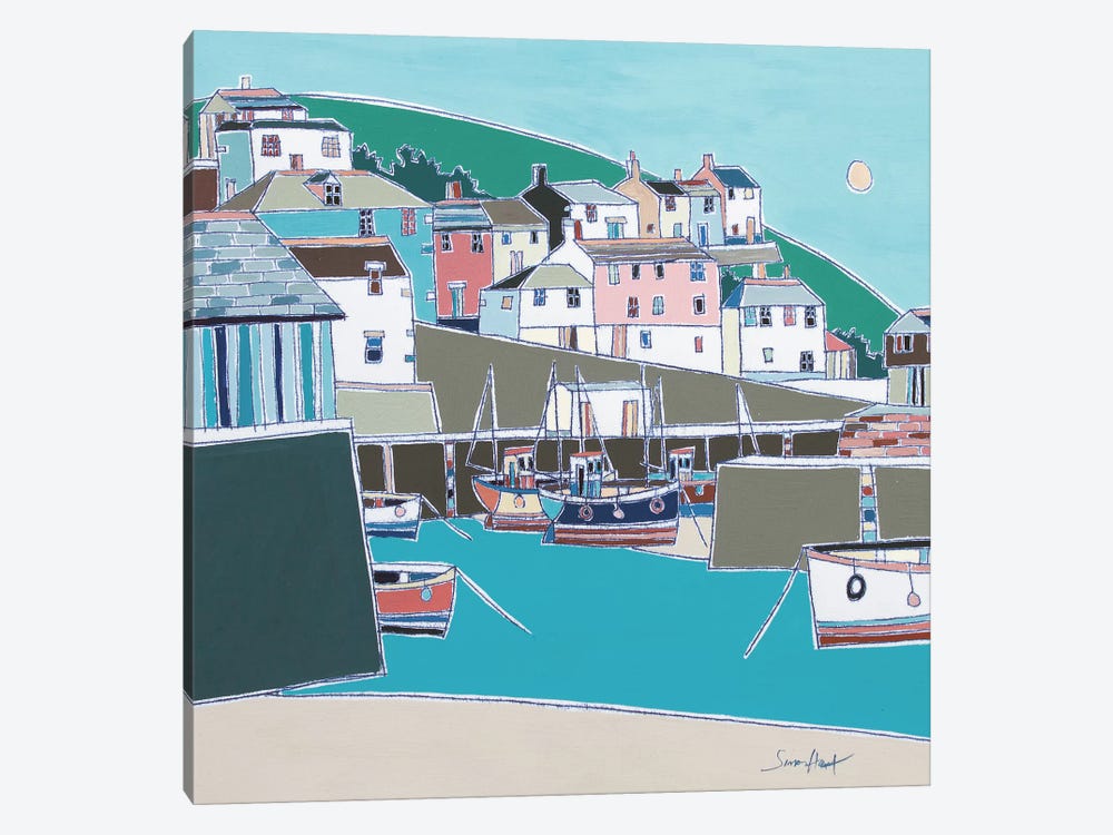 Harbour. Mevagissey by Simon Hart 1-piece Canvas Artwork