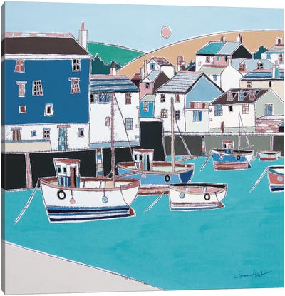 Harbour, Polperro Canvas Art Print - Simon Hart