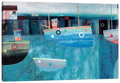 Blue Trawler Canvas Art Print - Simon Hart