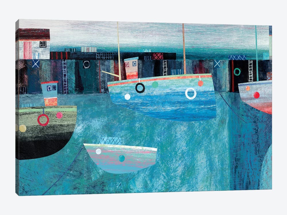 Blue Trawler by Simon Hart 1-piece Canvas Art