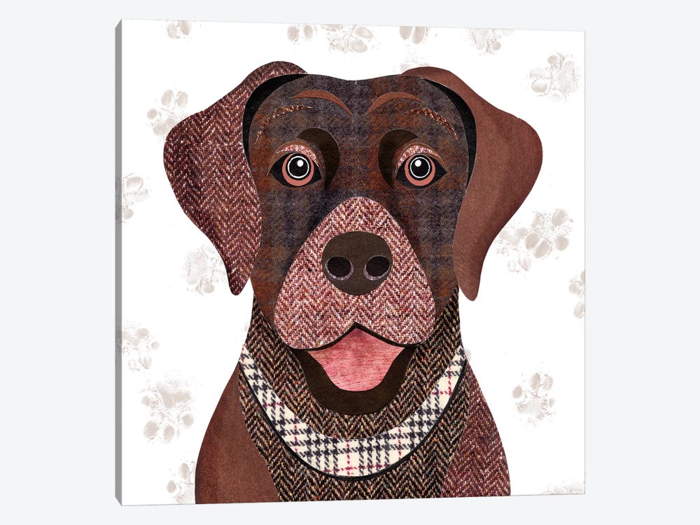 Brown Labrador by Simon Hart 1-piece Canvas Artwork
