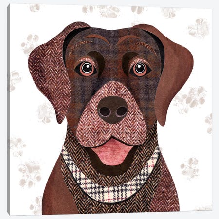 Brown Labrador Canvas Print #SIH46} by Simon Hart Canvas Wall Art