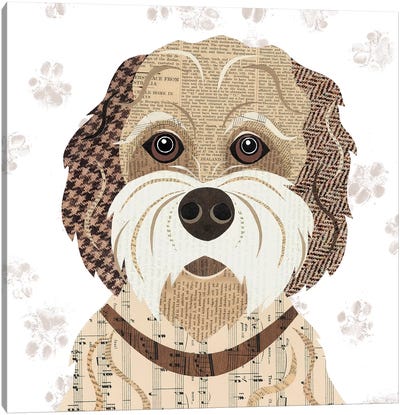 Buff Cockapoo Canvas Art Print - Poodle Art
