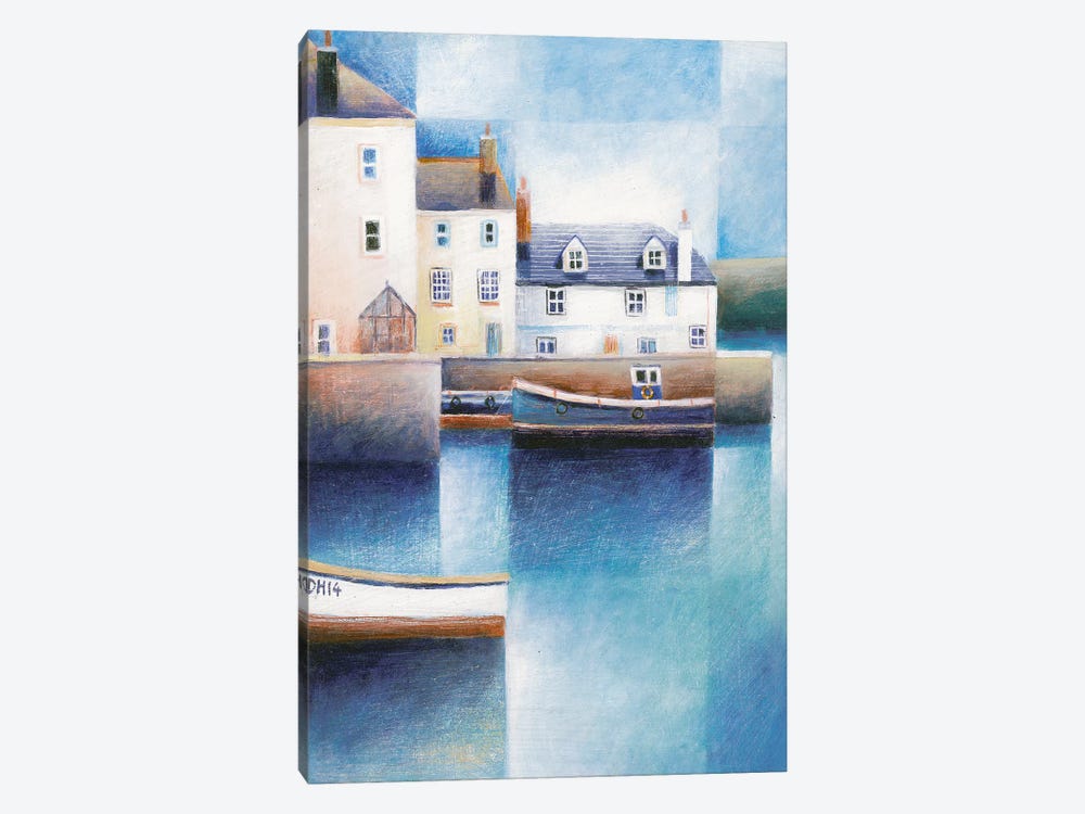 Moored Boats by Simon Hart 1-piece Canvas Artwork