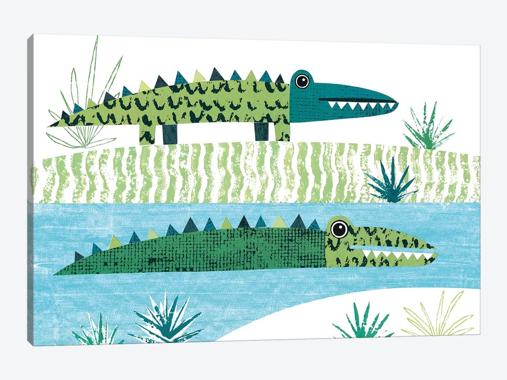 Crocodile by Simon Hart 1-piece Canvas Art
