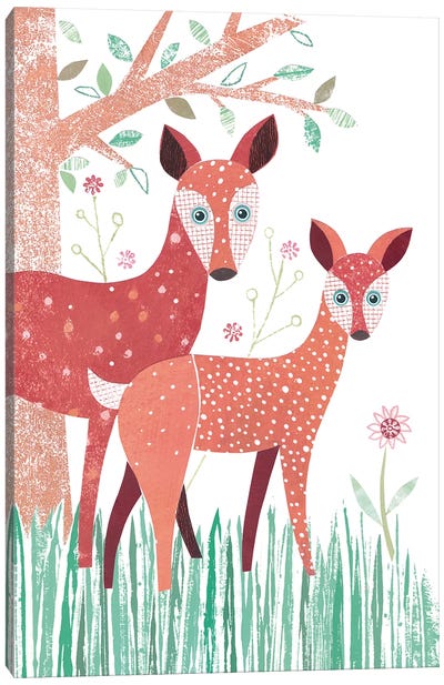 Deer Canvas Art Print - Simon Hart