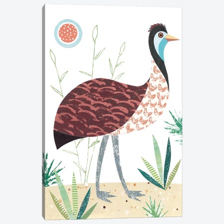 Emu Canvas Print #SIH73} by Simon Hart Canvas Artwork