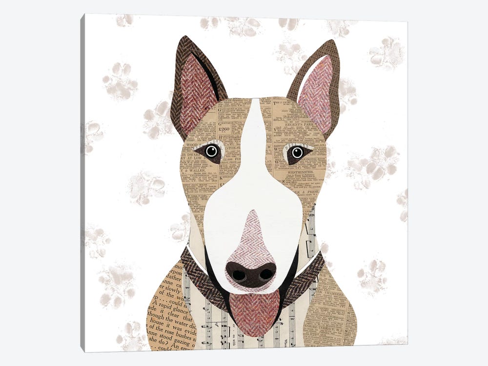English Bull Terrier by Simon Hart 1-piece Canvas Art Print