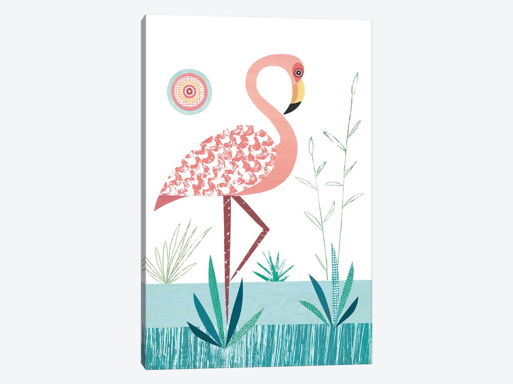 Flamingo by Simon Hart 1-piece Canvas Print