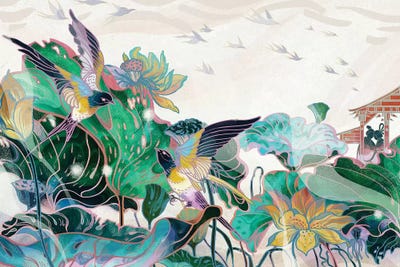 Cowherd And Weaver by Sija Hong framed canvas print