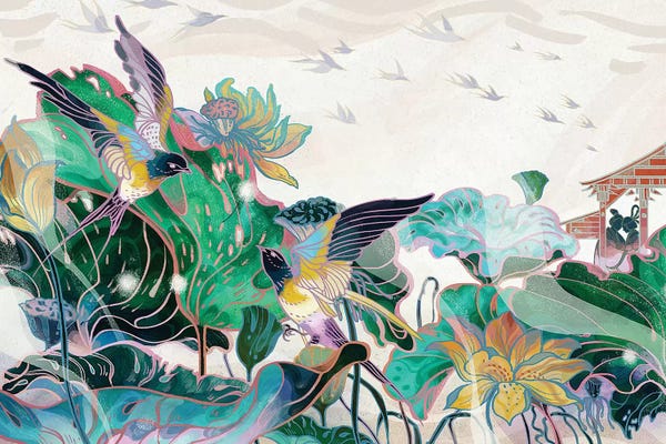 Psychedelic Dreamscapes: Cowherd And Weaver by Sija Hong