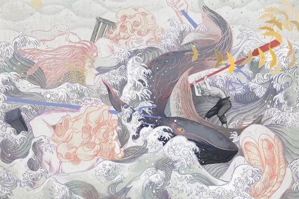 Sija Hong: The Loneliest Whale In The World II by Sija Hong