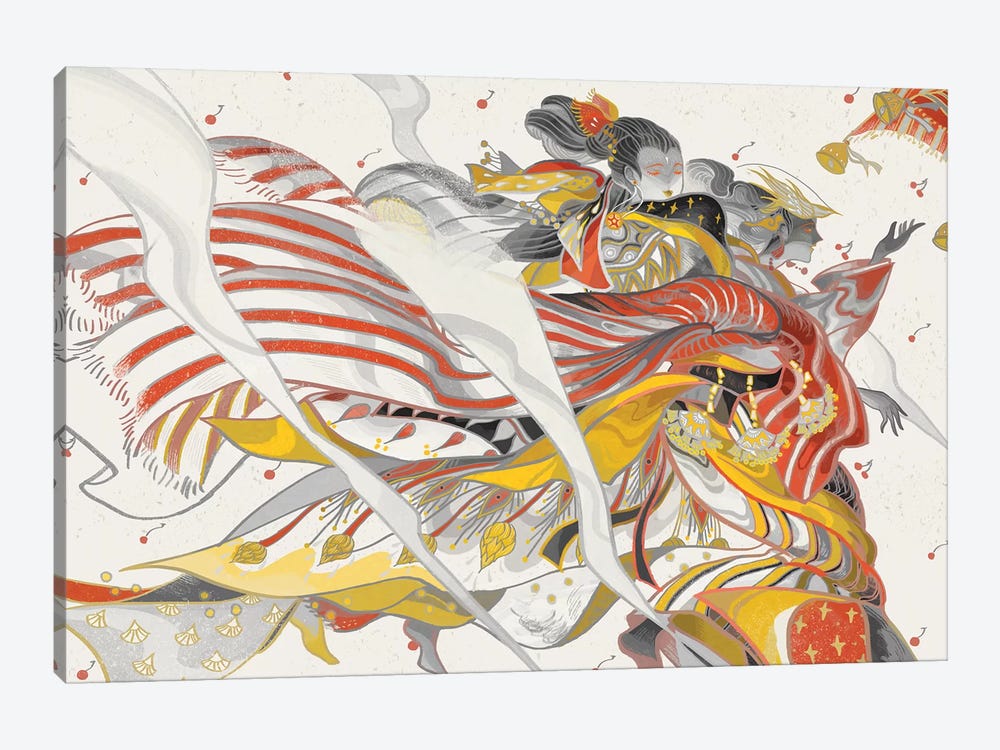 Wind Ladies by Sija Hong 1-piece Art Print