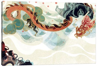 Dragon's Treasure Canvas Art Print - Sija Hong