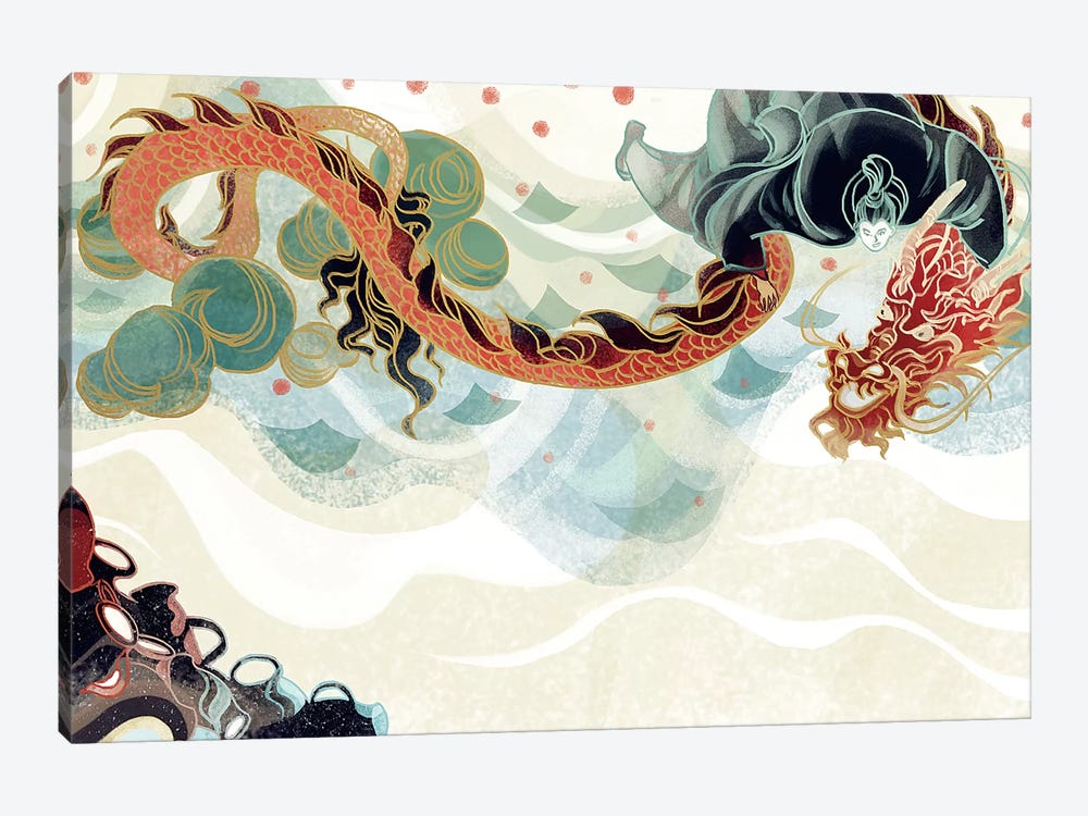 Dragon's Treasure by Sija Hong 1-piece Canvas Wall Art