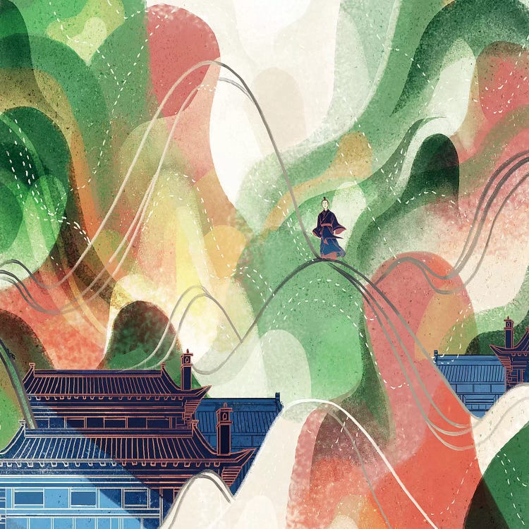 Flowing Mountain by Sija Hong wall art