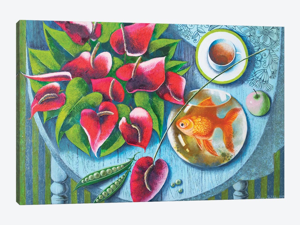 Golden Fish by Elena Shichko 1-piece Art Print