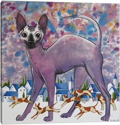 March Cats Canvas Art Print - Elena Shichko