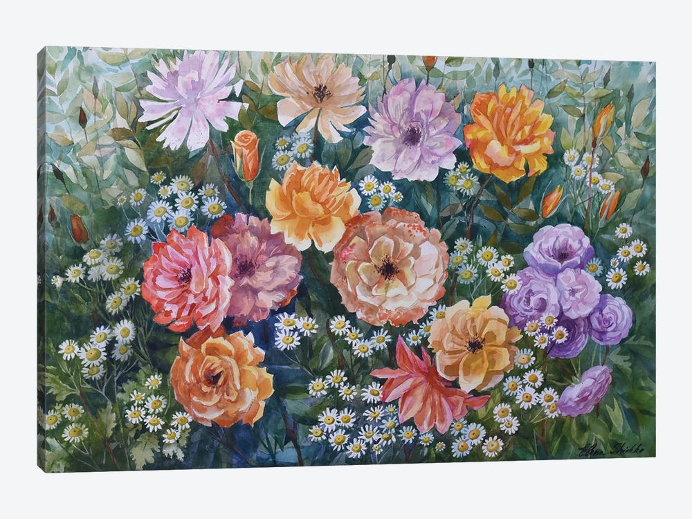 Roses by Elena Shichko 1-piece Canvas Wall Art