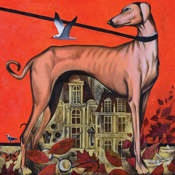 Canvas Print: Walking In Old Paris by Elena Shichko
