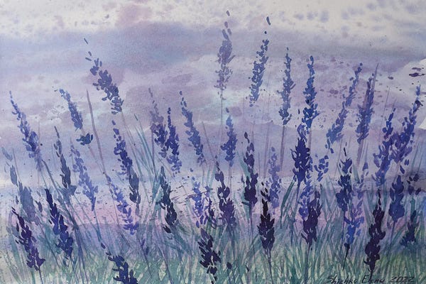Large Scenic & Landscape Art - Canvas Prints: Lavender by Elena Shichko