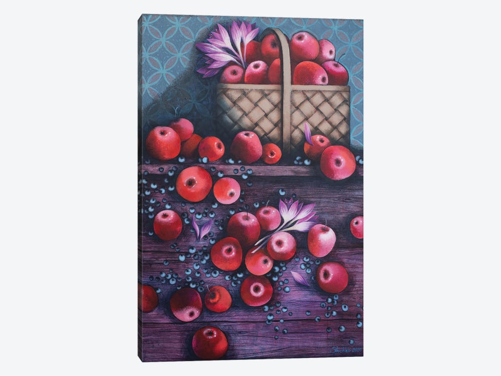 Basket Of Apples by Elena Shichko 1-piece Canvas Art Print