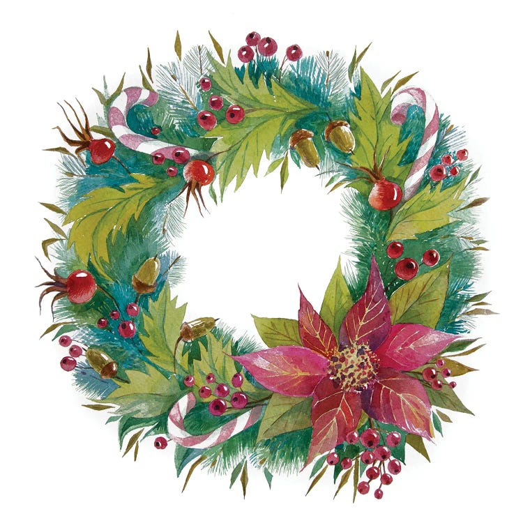 Christmas Wreath by Elena Shichko wall art