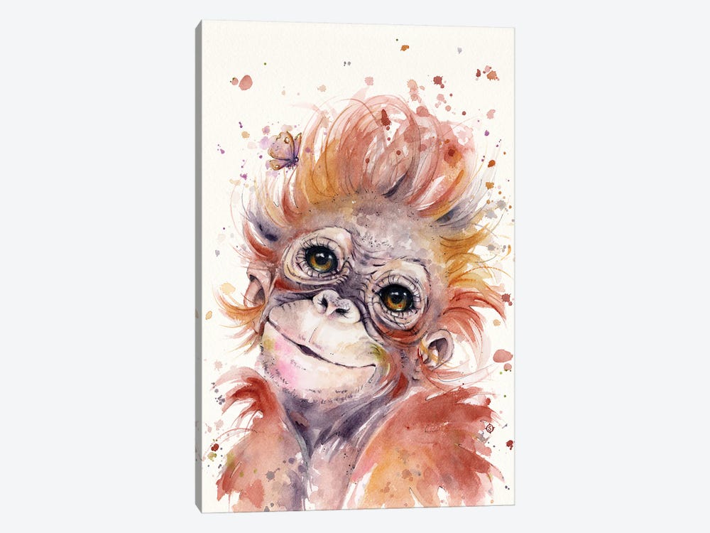 Little Monkey by Sillier Than Sally 1-piece Canvas Print