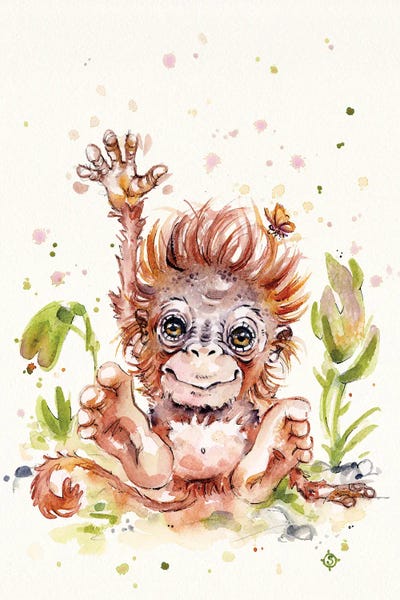 Orangutans: Sweet Monkey by Sillier Than Sally