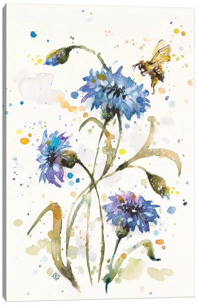 Cornflower Dance Canvas Art Print - Sillier Than Sally