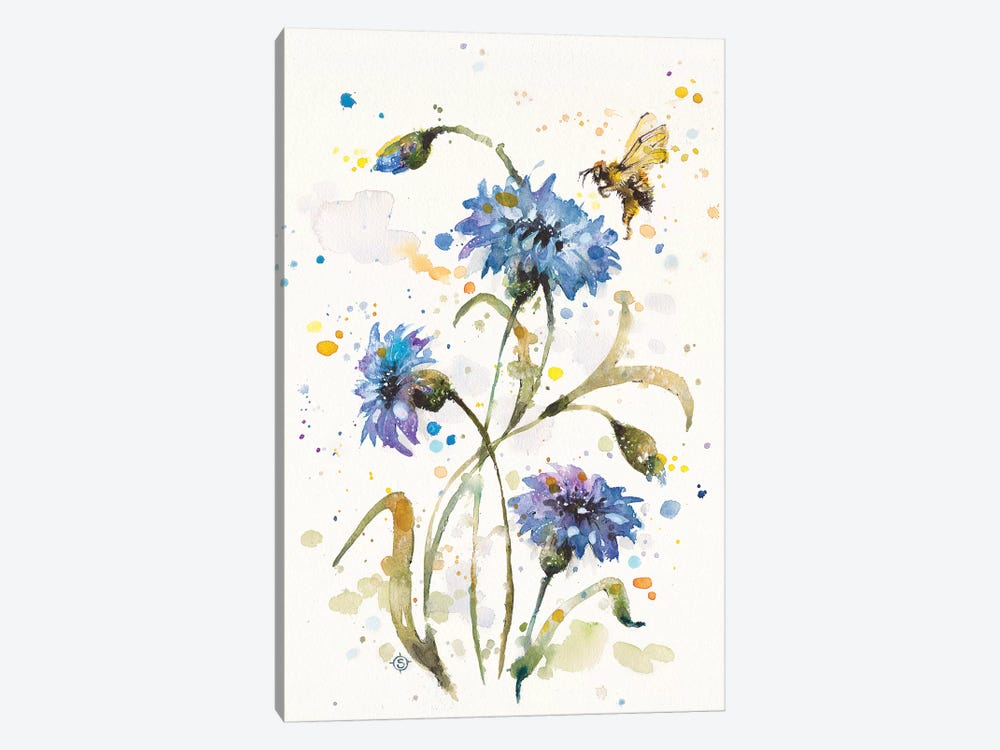 Cornflower Dance by Sillier Than Sally 1-piece Canvas Art Print