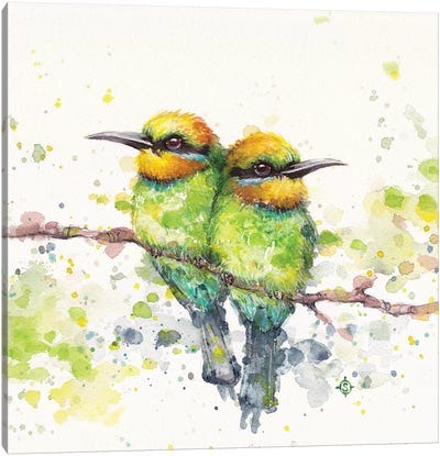 Family Canvas Art Print - Love Birds