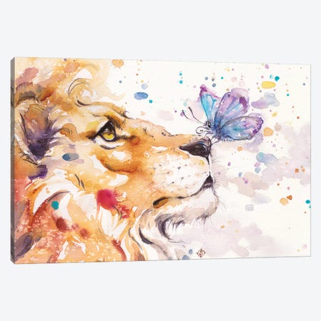 Finn's Lion Canvas Print #SIL19} by Sillier Than Sally Canvas Artwork