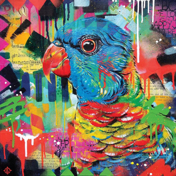 A Chattering Rainbow by Sillier Than Sally wall art