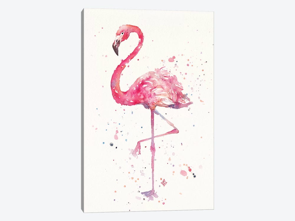 A Flamingos Fancy by Sillier Than Sally 1-piece Canvas Print