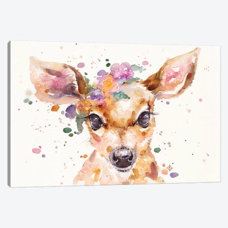 Little Deer Canvas Print #SIL36} by Sillier Than Sally Art Print
