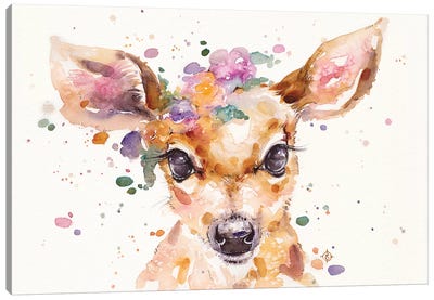 Little Deer Canvas Art Print - Baby Animal Art