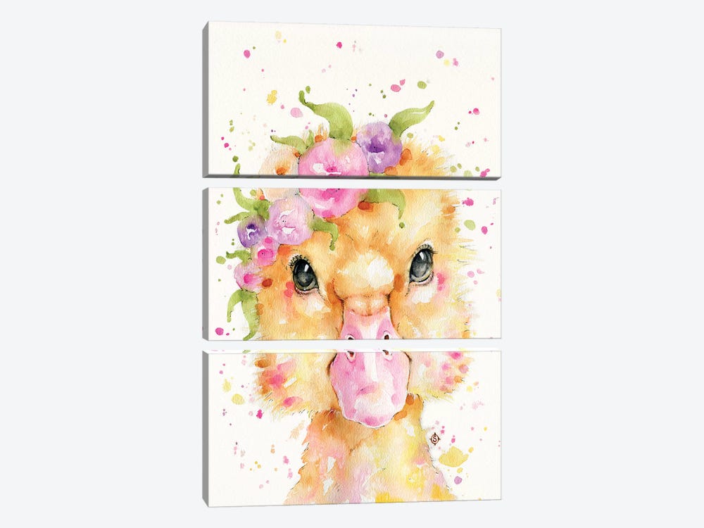 Little Duck by Sillier Than Sally 3-piece Canvas Print