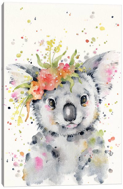 Little Koala Canvas Art Print - Nursery Room Art