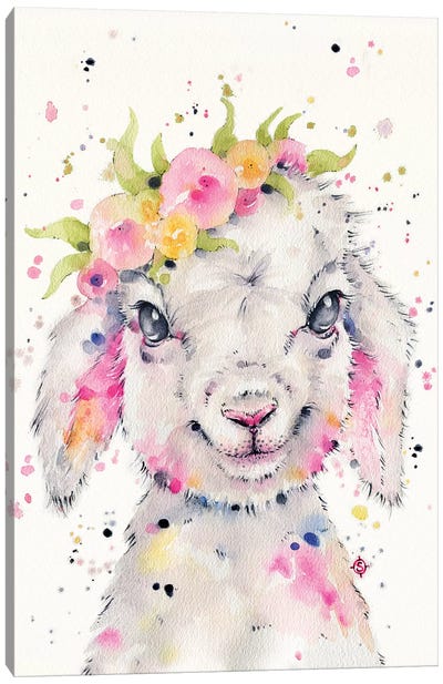 Little Lamb Canvas Art Print - Sillier Than Sally