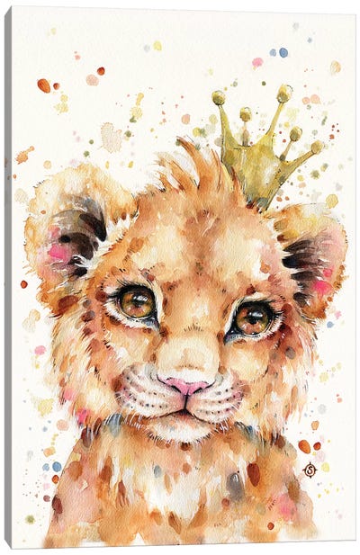 Little Lion Canvas Art Print - Sillier Than Sally