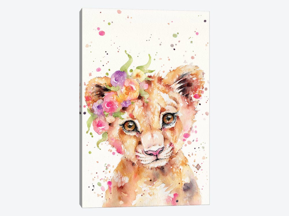 Little Lioness by Sillier Than Sally 1-piece Canvas Art