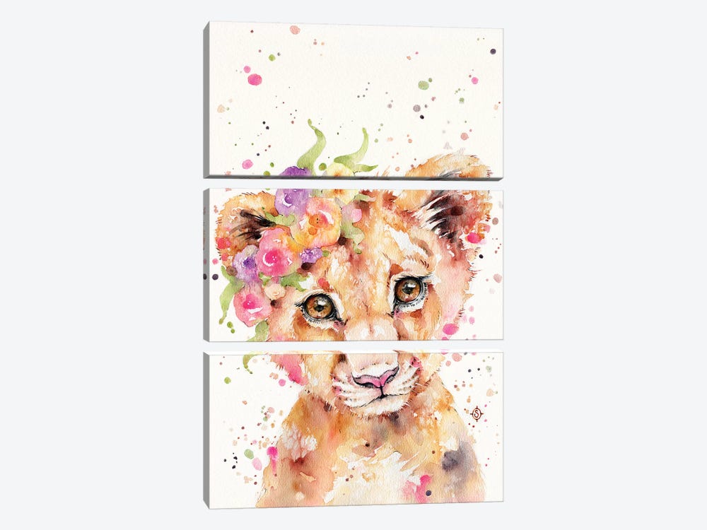 Little Lioness by Sillier Than Sally 3-piece Canvas Wall Art