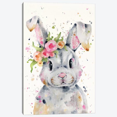 Little Miss Bunny Canvas Print #SIL43} by Sillier Than Sally Canvas Art Print