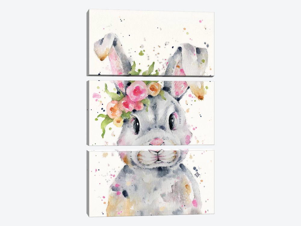 Little Miss Bunny by Sillier Than Sally 3-piece Canvas Art