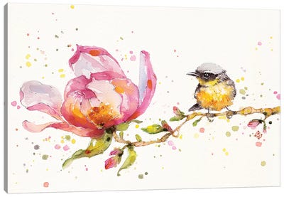 Magnolia & Buddy Canvas Art Print