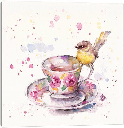 There's Always Time For Tea Canvas Art Print - Sillier Than Sally