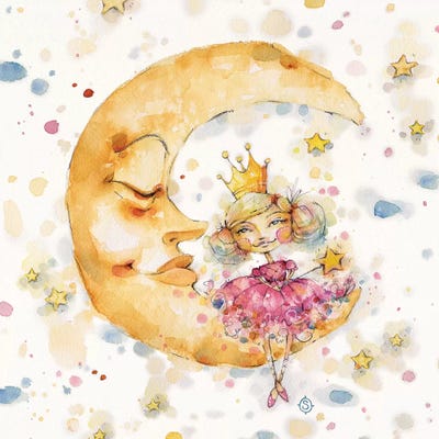 To The Moon & Back by Sillier Than Sally canvas print