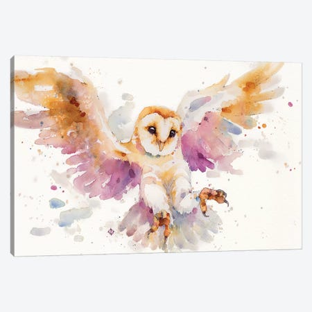 Twilight Owl Canvas Print #SIL68} by Sillier Than Sally Canvas Art Print