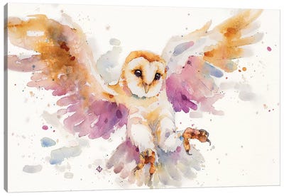 Twilight Owl Canvas Art Print - Sillier Than Sally